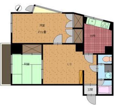 ライオンズマンション三河島 間取り図（リフォーム前）