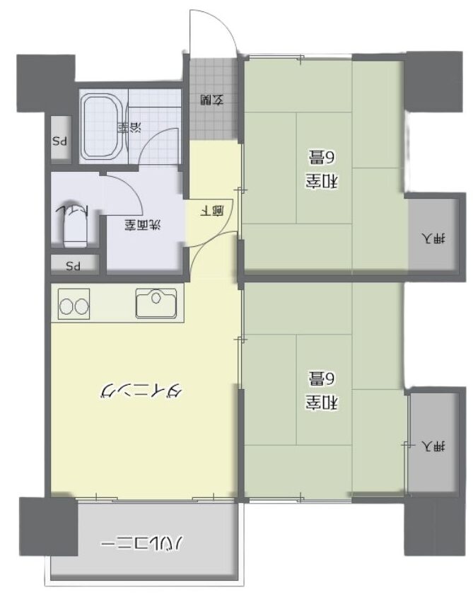 高田馬場住宅 間取り図（リフォーム前）
